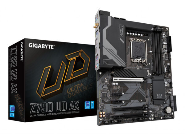 GIGABYTE Z790 UD AX Motherboard - Supports Intel Core 14th CPUs, 16*+1+１ Phases Digital VRM, up to 7600MHz DDR5 (OC), 3xPCIe 4.0