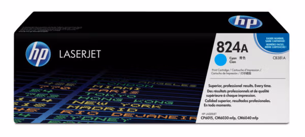 HP 824A Cyan Original LaserJet Toner Cartridge - Image 2