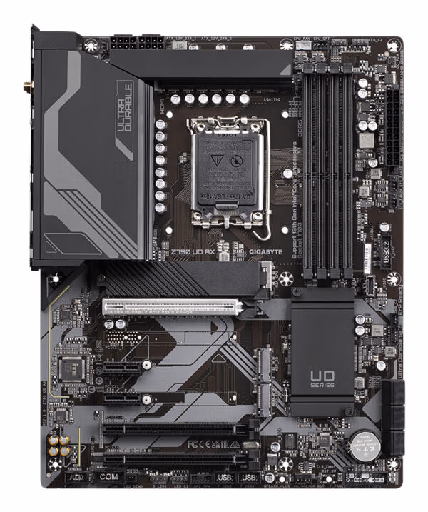 GIGABYTE Z790 UD AX Motherboard - Supports Intel Core 14th CPUs, 16*+1+１ Phases Digital VRM, up to 7600MHz DDR5 (OC), 3xPCIe 4.0 - Image 2