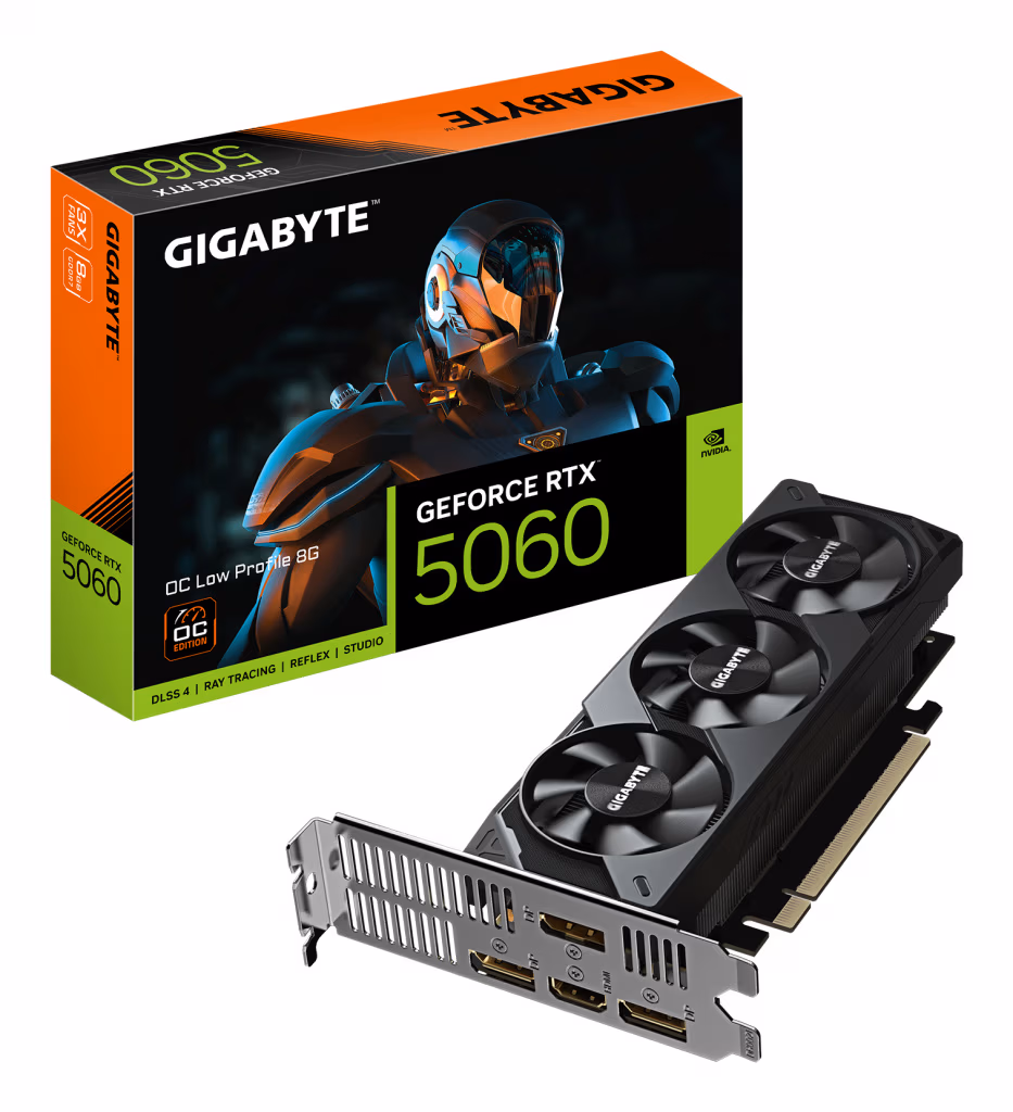 GIGABYTE nVidia GeForce RTX 5060 OC 8GB - 8GB GDDR7; 128-Bit Memory Bus; 1x HDMI; 3x DisplayPort .