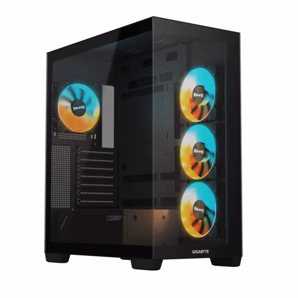 Gigabyte C500 Panoramic Stealth ATX Chassis; 1x 3.5'' | 2x 2.5'' Drive Bays; 360mm Radiator compatible; 4x 120mm ARGB fan incl;