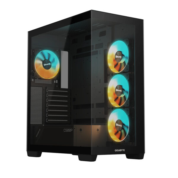 Gigabyte C500 Panoramic Stealth ATX Chassis; 1x 3.5'' | 2x 2.5'' Drive Bays; 360mm Radiator compatible; 4x 120mm ARGB fan incl;