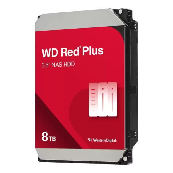 Western Digital Red Plus 8TB NAS HDD - Reliable 3.5 SATA Drive for NAS