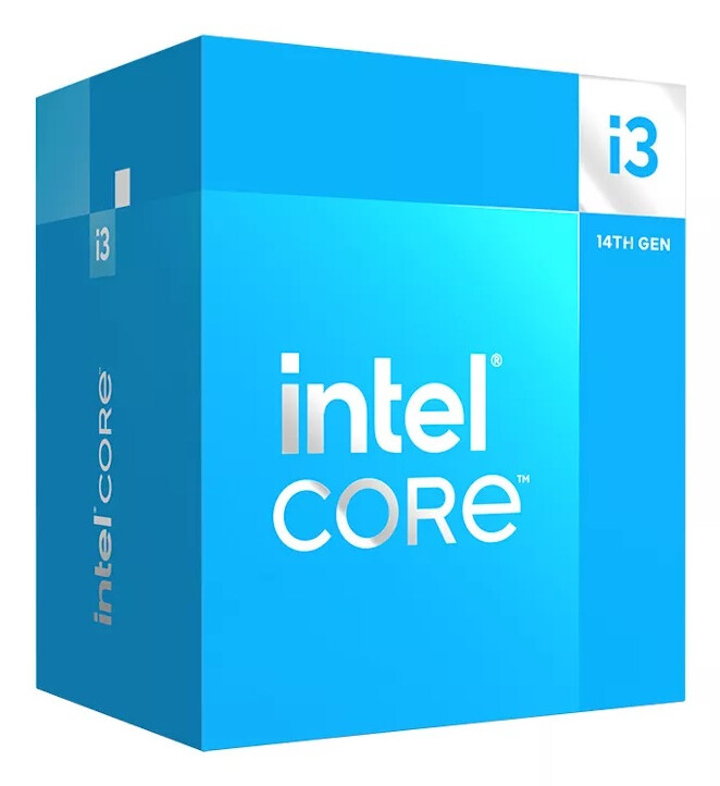 Intel Core i3 14100F Up to 4.7GHZ;  4 Core (4P+0E); 8 Thread; 12MB Smartcache; 58W TDP; Intel® Laminar RM1 Cooler included;  NO
