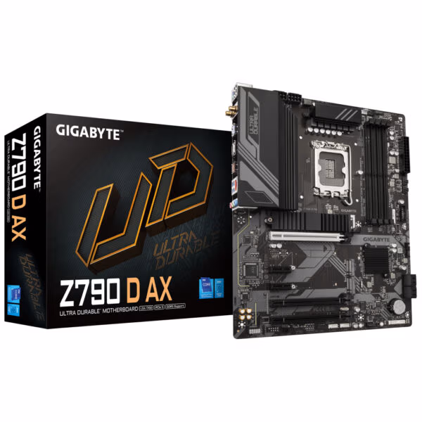 GIGABYTE Z790 D AX Motherboard - Supports Intel Core 14th Gen CPUs, 12+1+1 Phases Digital VRM, up to 7600MHz DDR5 (OC), 3xPCIe