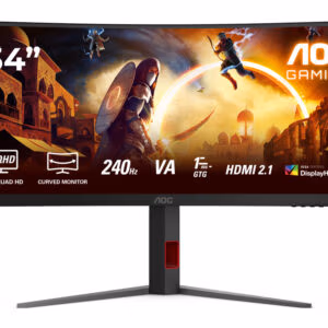 AOC G4 CU34G4Z computer monitor 86.4 cm (34") 3440 x 1440 pixels Wide Quad HD LED Black, Red