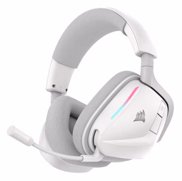 Corsair VOID Wireless v2 Gaming Headset; 2.4GHz/Bluetooth; Dolby Atmos; White.