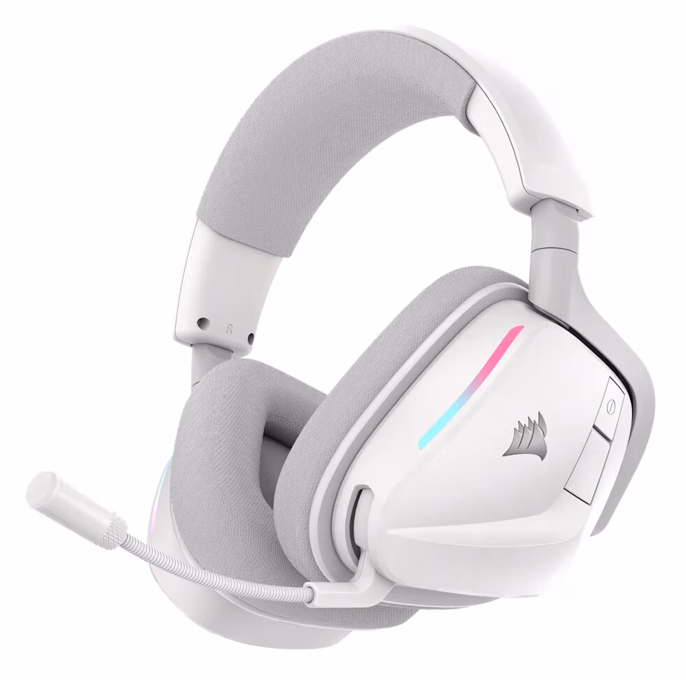 Corsair VOID Wireless v2 Gaming Headset; 2.4GHz/Bluetooth; Dolby Atmos; White.