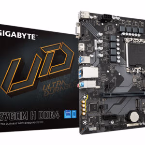GIGABYTE B760M H DDR4 Motherboard - Supports Intel Core 14th Gen CPUs, 6+1+1 Phases Digital VRM, up to 3200MHz DDR4 (OC), 2xPCIe