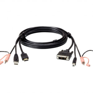 ATEN HDMI to DVI-D USB USB KVM Cable with Audio; 1,8M USB HDMI to DVI-D