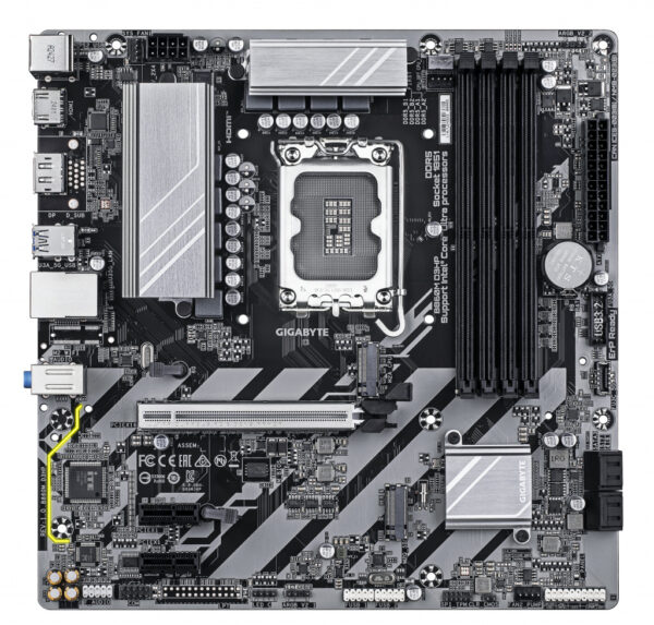 GIGABYTE B860M D3HP Motherboard - Intel Core Ultra Series CPUs, 4+1+2+1 Phases VRM, up to 9066MHz DDR5, 2xPCIe 4.0 M.2, GbE LAN, - Image 2