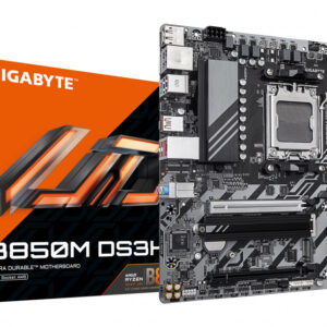 GIGABYTE B850M DS3H Motherboard - AMD Ryzen 9000 Series CPUs, 16+2+2 Phases Digital VRM, up to 8200MHz DDR5 (OC), 1xPCIe 5.0 +
