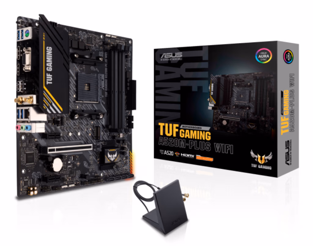 ASUS TUF GAMING A520M-PLUS WIFI AMD A520 Socket AM4 micro ATX