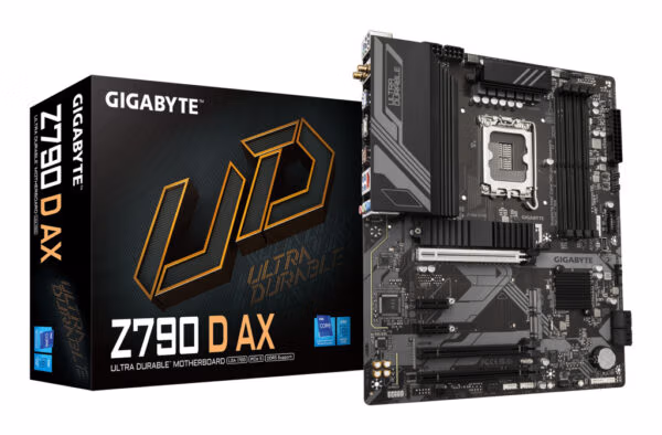GIGABYTE Z790 D AX Motherboard - Supports Intel Core 14th Gen CPUs, 12+1+1 Phases Digital VRM, up to 7600MHz DDR5 (OC), 3xPCIe