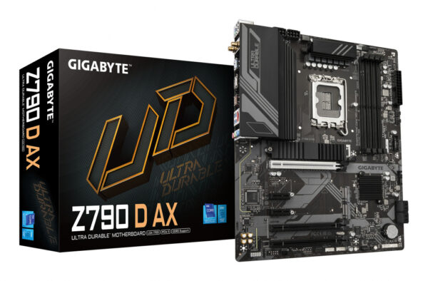 GIGABYTE Z790 D AX Motherboard - Supports Intel Core 14th Gen CPUs, 12+1+1 Phases Digital VRM, up to 7600MHz DDR5 (OC), 3xPCIe