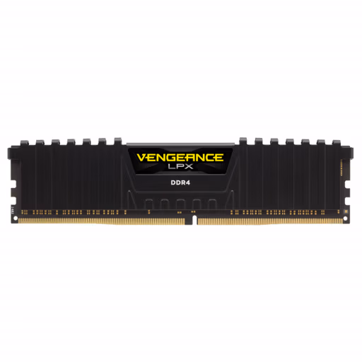 Corsair VENGEANCE® LPX 8GB (1 x 8GB) DDR4 DRAM 3000MHz C16 Memory Module16-20-20-38; 1.2V; Black