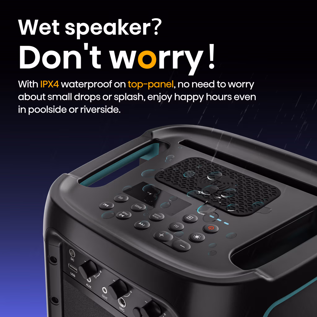 Hisense PartyRocker One HP100 Party speaker Black, Green 300 W - Image 16