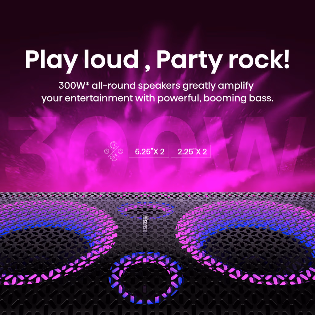 Hisense PartyRocker One HP100 Party speaker Black, Green 300 W - Image 12