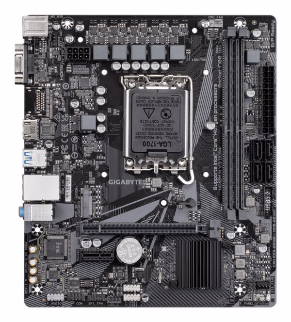 GIGABYTE H610M H V3 DDR4 Motherboard - Supports Intel Core 14th CPUs, 4+1+1 Hybrid Phases Digital VRM, up to 3200MHz DDR4, 1xPCI - Image 2