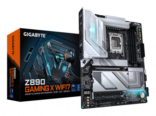 GIGABYTE Z890 GAMING X WIFI7 Motherboard - Supports Intel Core Ultra (Series 2) CPUs, 16+1+2 phases VRM, up to 8800MHz DDR5 (OC)