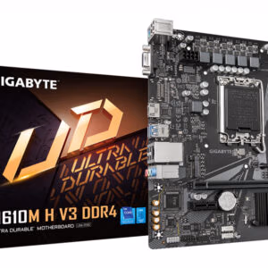 GIGABYTE H610M H V3 DDR4 Motherboard - Supports Intel Core 14th CPUs, 4+1+1 Hybrid Phases Digital VRM, up to 3200MHz DDR4, 1xPCI