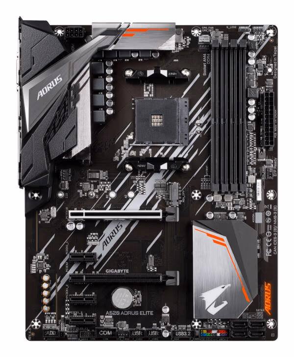GIGABYTE A520 AORUS ELITE Motherboard - Supports AMD Ryzen 5000 Series AM4 CPUs, 5+3 Phases Pure Digital VRM, up to 4733MHz DDR - Image 4
