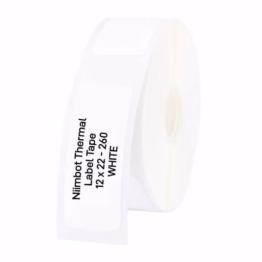 NIIMBOT D11/D110/D101/H1S Thermal Label 12x22mm - 260 Labels Per Roll - White