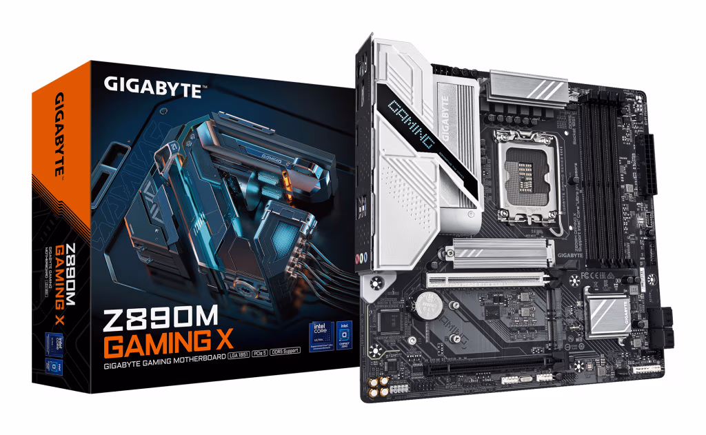 GIGABYTE Z890M GAMING X Motherboard - Supports Intel Core Ultra (Series 2) CPUs, 8+1+2 phases VRM, up to 8800MHz DDR5 (OC), 1xPC