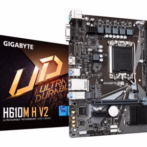 GIGABYTE H610M H V2 Motherboard - Supports Intel Core 14th CPUs, 4+1+1 Hybrid Digital VRM, up to 5600MHz DDR5, 1xPCIe 3.0 M.2, G