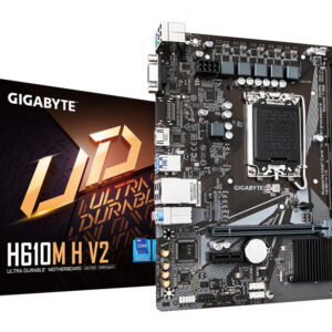 GIGABYTE H610M H V2 Motherboard - Supports Intel Core 14th CPUs, 4+1+1 Hybrid Digital VRM, up to 5600MHz DDR5, 1xPCIe 3.0 M.2,