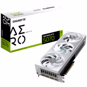 GIGABYTE GeForce RTX 5070 AERO OC 12G Graphics Card - 12GB GDDR7, 192bit, PCI-E 5.0, 2625 MHz Core Clock, 3 x DP 2.1a, 1 x HDMI