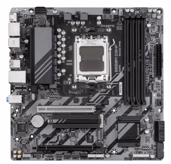 GIGABYTE B850M D3HP Motherboard - AMD Ryzen 9000 Series CPUs, 5+2+2 Phases Digital VRM, up to 8200MHz DDR5 (OC), 1xPCIe 5.0 + 1 - Image 2