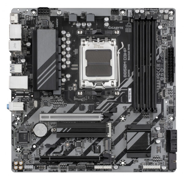 GIGABYTE B850M D3HP Motherboard - AMD Ryzen 9000 Series CPUs, 5+2+2 Phases Digital VRM, up to 8200MHz DDR5 (OC), 1xPCIe 5.0 + 1 - Image 2