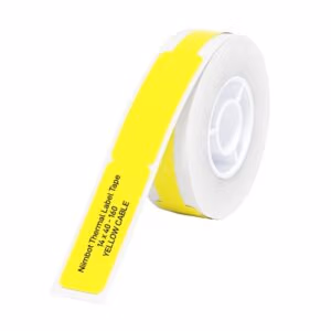 NIIMBOT D11/D110/D101/H1S Thermal Label 12.5x74mm - 65 Labels Per Roll - Yellow for Cable