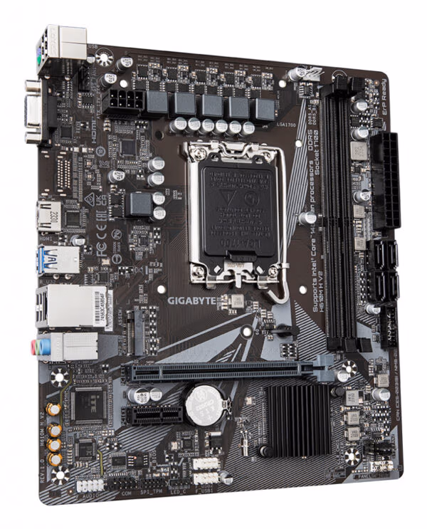 GIGABYTE H610M H V2 Motherboard - Supports Intel Core 14th CPUs, 4+1+1 Hybrid Digital VRM, up to 5600MHz DDR5, 1xPCIe 3.0 M.2, G - Image 3