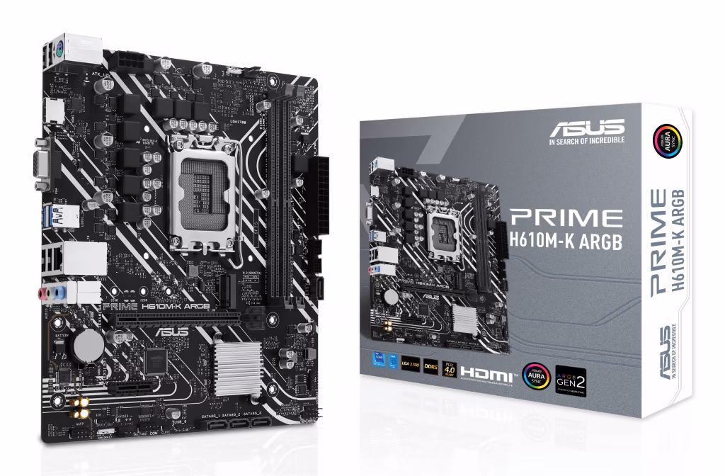 ASUS PRIME H610M-K ARGB Intel H610 LGA 1700 micro ATX