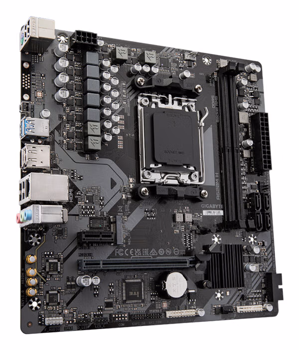 GIGABYTE A620M H Motherboard - Supports AMD Ryzen 8000 CPUs, 5+2+2 Phases Digital VRM, up to 7200MHz DDR5 (OC), 1xPCIe 4.0 M.2, - Image 3