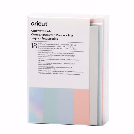 Cricut 2009482 - Cricut Cut-Away Cards Pastel R10 (8;9 Cm X 12;4 Cm) 18-Pack