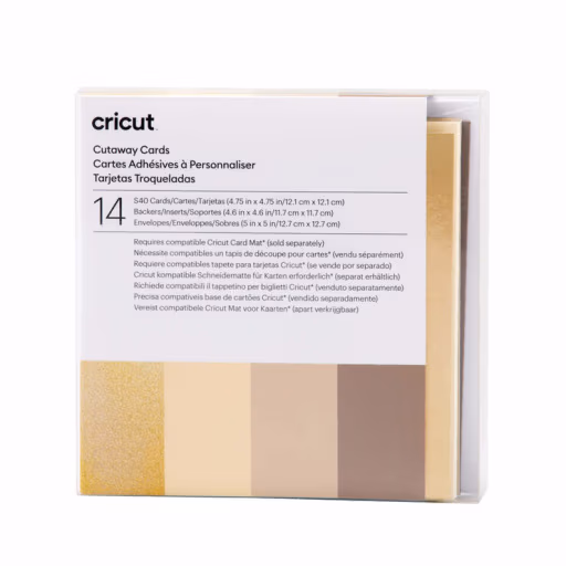 Cricut 2009487 - Cricut Cut-Away Cards Neutrals S40 (12;1 Cm X 12;1 Cm) 14-Pack