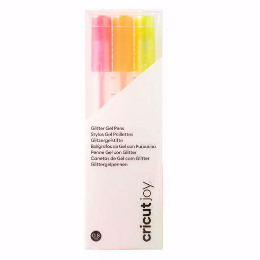 Cricut 2009963 - Cricut 3 Glitter Gel Pens (0.8 mm) in Neon Pink; Neon Orange; Neon Yellow
