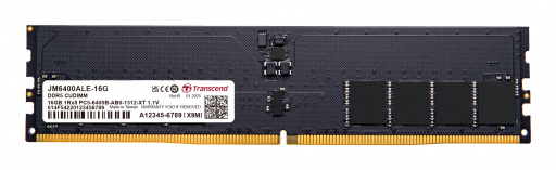TRANSCEND JET MEMORY 16GB DDR5-6400 Unbuffered DESKTOP CUDIMM 1RX8 CL52  (2Gx8)x8 1.1V