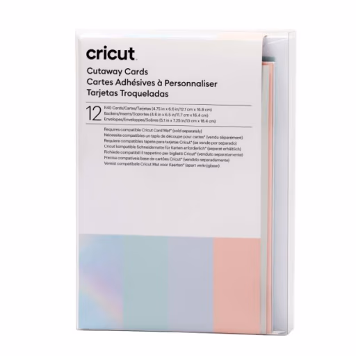Cricut 2009483 - Cricut Cut-Away Cards Pastel R40 (12;1 Cm X 16;8 Cm) 12-Pack