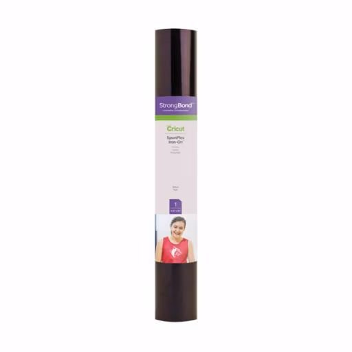 Cricut 2007660 - Cricut SportFlex Iron-On 30x60cm (Black) Thin and lightweight to stretch and flex on active wear.