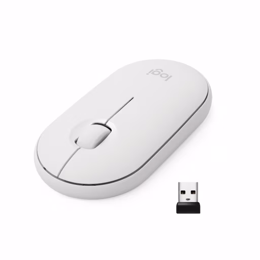 Logitech Pebble M350 Wireless Mouse - OFF-WHITE - 2.4GHZ/BT - N/A