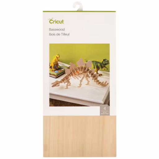 Cricut 2006255: Cricut Basswood 4 sheets 12'' x 6'' (30.5 cm x 15 cm)