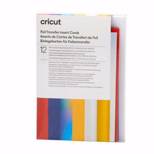 Cricut 2009477 - Cricut Insert Cards Foil Celebration R40 (12;1 Cm X 16;8 Cm) 12-Pack