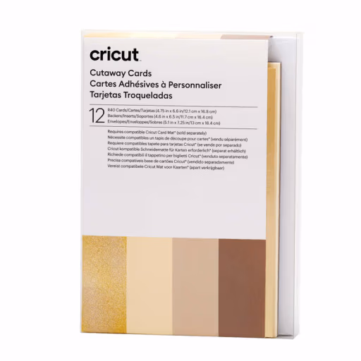 Cricut 2009486 - Cricut Cut-Away Cards Neutrals R40 (12;1 Cm X 16;8 Cm) 12-Pack