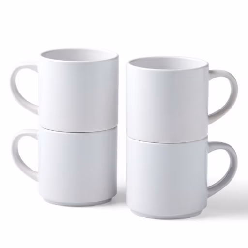 Cricut 2009392 - Cricut 295ml Stack Ceramic Mugs Blank White 4pc