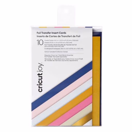 Cricut 2009224: Cricut Joy Insert Cards 11;4 Cm X 15;9 Cm 10-Pack (Sensei Sampler) With Foil Sheets