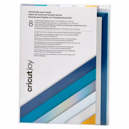 Cricut 2009205 - Cricut Insert Cards Foil Blue Lagoon R20 (10;8 Cm X 14 Cm) 8-Pack